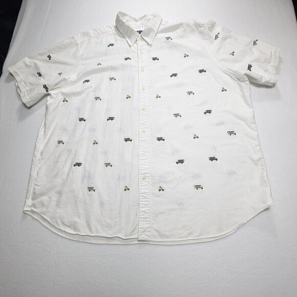 Polo Ralph Lauren Fun Shirt Short Sleeve Button Down Jeep Canoe Sunglasses Sz 3X - Picture 4 of 13